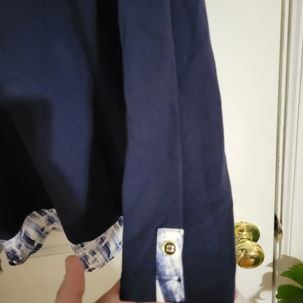 Karen Scott Navy Long Sleeve Top - Picture 4 of 4